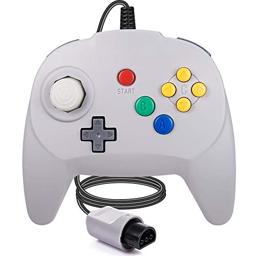 miadore N64 Controller Wired Game Pad Joystick Kompatibel mit der N64 Konsole (grau)
