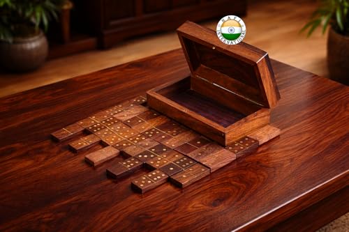 Juego de Dominó de Madera Hecho a Mano con Caja miniatura 7