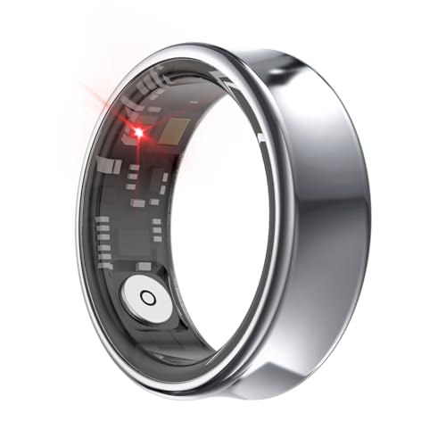 Smart Ring Anello Fitness Tracker per Uomo Anelli Intelligenti per Donna Andrid iOS SR05 Ring Impermeabile Salute Bluetooth 5.1 Ossigeno Sangue Stress