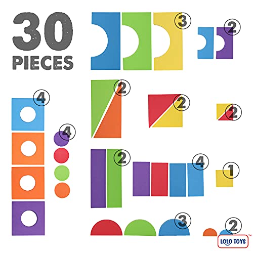 Large Building Foam Blocks for Toddlers – Giant Jumbo Big Building Blocks – Variety Shapes and Colors – Waterproof, Washable, Stackable, Non-Toxic Construction Daycare Preschool Toys