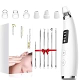 ［2025年新型］毛穴吸引器 6種類ヘッド 3段階吸引力調整 黒ずみ 角栓除去 毛穴クリーン 鼻 ピンセット Type-C充電 フィルター内蔵 毛穴ケア 洗浄 日本語説明書 美顔器 美容家電 男女兼用 ギフト プレゼント ホワイト