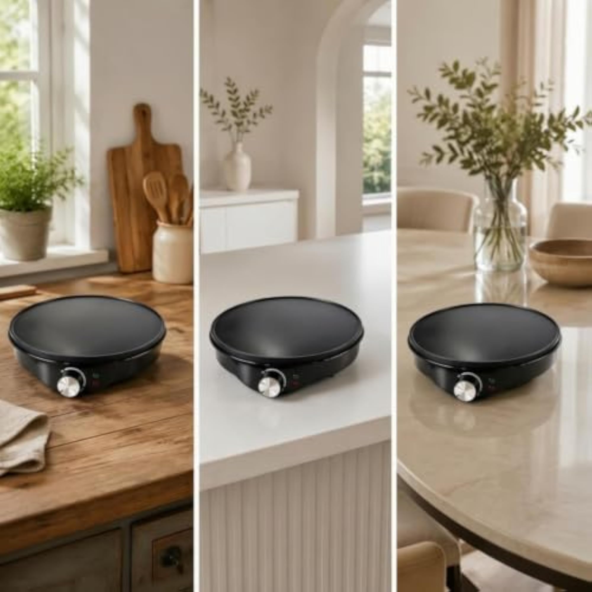 Electric Crepe and Griddle Maker, 30 Cm Flatbread Maker