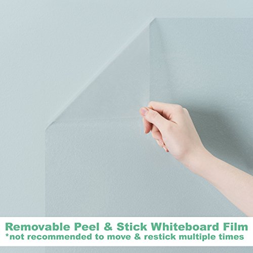 Image of Think Board Clear Whiteboard Wall Sticker 24 inchx48 inch - Self-Adhesive Transparent Dry Erase Surface - Removable Message Board for Home, Office & Dorms - Great for Planning, Brainstorming & Organization