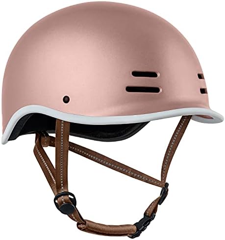 Retrospec Remi Adult Bike Helmet for Men & Women - Bicycle Helmet for Commuting, Road Biking, Skating, Rose Gold, Small 54-57cm