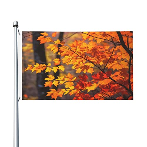 Mantaiyuan - Bandera de otoño con hojas de arce, 3 x 5 pies, para jardín, patio, casa, decoración para interiores y exteriores