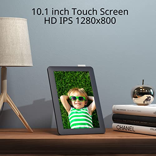 Digital Picture Frame Wifi 10.1-Inch - Smart Digital Photo Frame, 1280X800 Hd Ips Touch Screen, 16Gb Storage, Share Photos/Videos Instantly Via Frameo App, Auto-Rotate, Wall Mountable, 2023 New Gray #TOP2