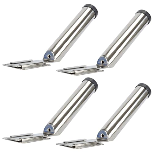 Amarine Made Vertical Mount Removable Rod Holder?Set of 4 Stainless Steel Slide Mount Removable Fishing Rod Holder?30 Degree Fishing Pole Rod Holders for Boat