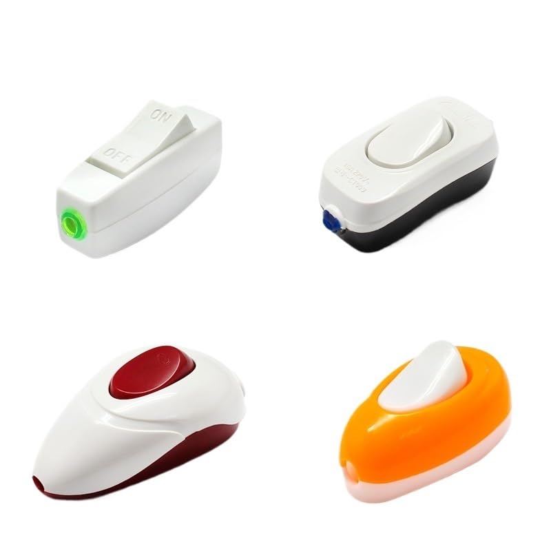 DASEB 1 Pcs Most Popular Lighting Accessories White/Black Bed Light Cord Control ON/Off Switch(White or Black) image 2