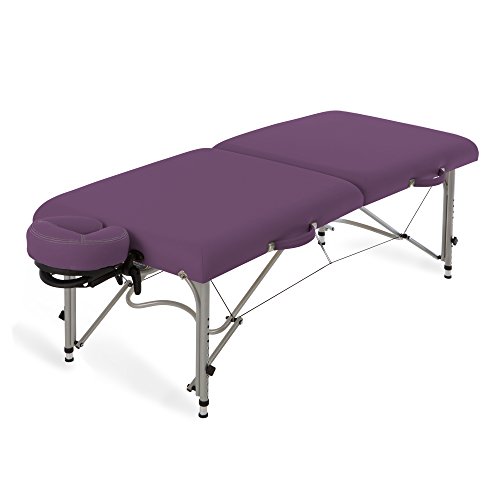 Image of EarthLite Portable Massage Table Luna - 30 inch Wide, CFC Free Professional Foam, Weighs Only 29lbs, Patented, Strong Aluminum Reiki Frame (Working Weight 750lbs), Amethyst