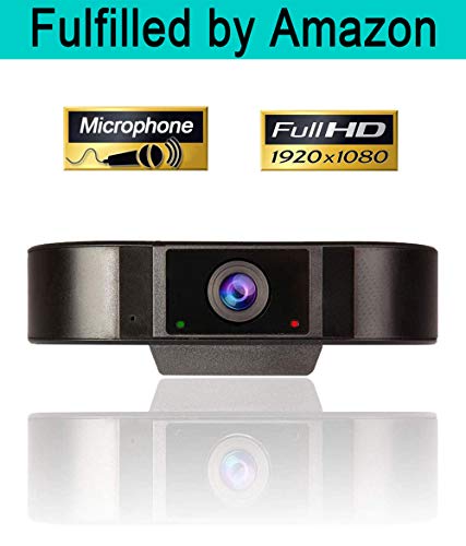 Webcam with Microphone, Plug and Play 1080P HD Widescreen Web Cam USB Computer