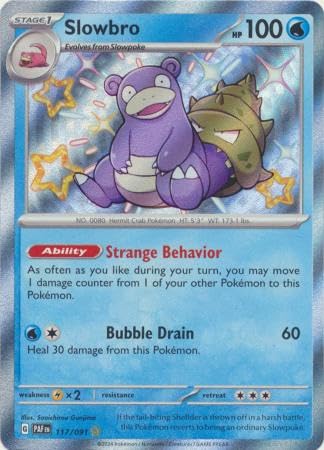 Amazon.com: Pokemon - Slowbro 117/091 – Paldean Fates