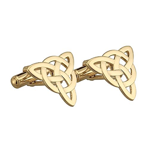 Tara Celtic Cufflinks Gold Plated Trinity Knot Made in Ireland