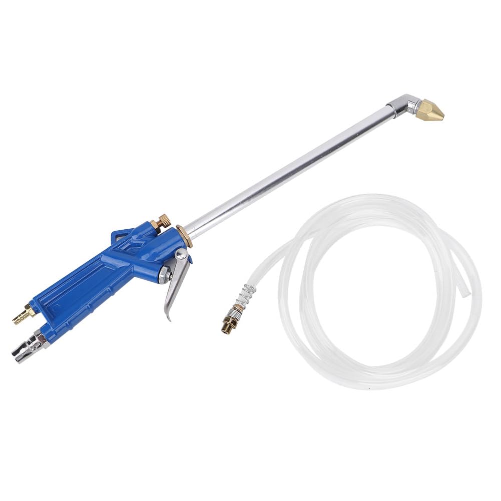 Tiiyee Engine Cleaning Spray Gun, High Pressure Air Compressor Car Wash Gun, Degreaser Tool with 40cm Long Nozzle 1.2m Siphon Hose, Heavy Duty Pneumatic Cleaner for Engine Degreasing and Fast Drying