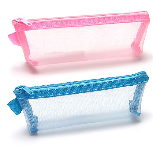 Preisvergleich Produktbild Reißverschluss-Tasche, 2 Netztaschen mit Reißverschluss, Stifteetui, Aufbewahrungstaschen für Reisen, Kosmetik, Bürobedarf