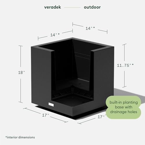 Image of Veradek Block Series Cube Planter - Square Outdoor Planter