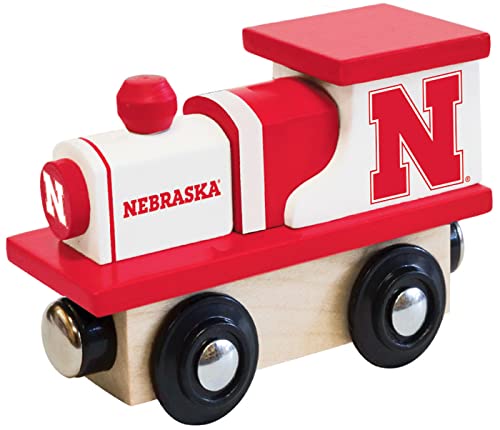 Image of Masterpieces NCAA Wooden Toy Train Engine - Officially Licensed - Nebraska Cornhuskers