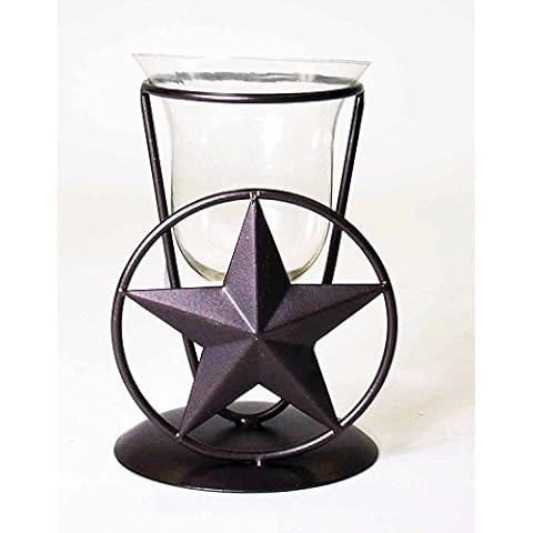 Laredo Import Co. Star Votive Holder w/Glass Insert-6 Inches High Cover