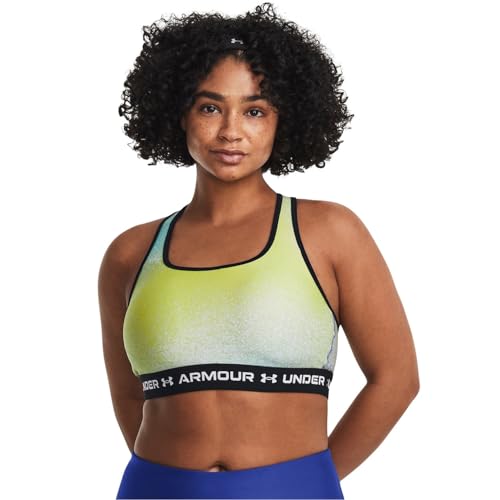 Image of Women's Armour Mid Crossback Printed Sports Bra