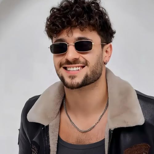 SORVINO Small Narrow Rectangle Sunglasses for Women Men Retro Y2K Metal Frame 90s Skinny Shades3