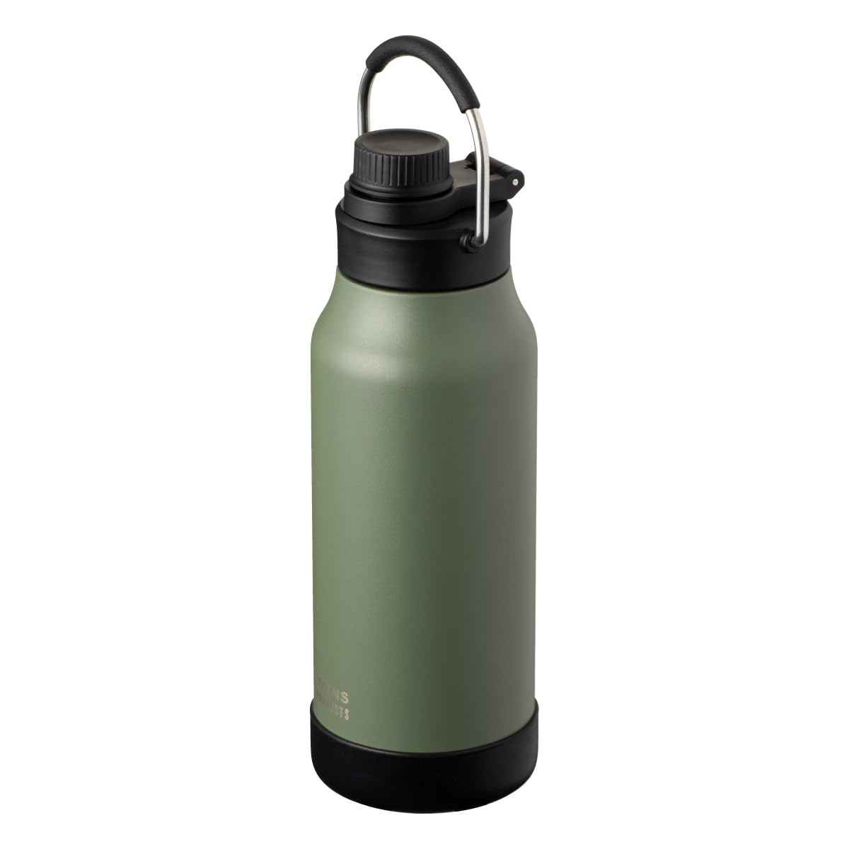 Atlas ADHB-B1000OLV Water Bottle, 33.8 fl oz (1 L), Direct Drinking, Cold Insulated, Stainless Steel Bottle, Lightweight, Compatible with Sports Drinks, Large Capacity, Easy to Carry, Includes Handle 