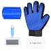 Kit de Cepillos para Gatos Eco-Fused – 1x Cepillo Self Groomer para Gatos, 1x Cepillo Práctico Azul, 1x Guante estilo Cepillo para Mascotas (Mano Derecha) – Para Pelaje Corto y Largo