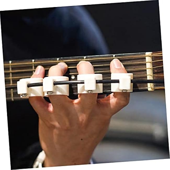 BESPORTBLE Adjustable Finger Expansion Sleeves Guitar Trainer Tool for Ukulele Piano Beginners with DIY Support Rod Flexible Finger Trainer for Hand Strength and Range of Motion Improvement