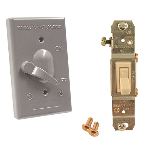 Hubbell-Raco 5121-0 防水スイッチカバー 1ギャング 垂直デバイス