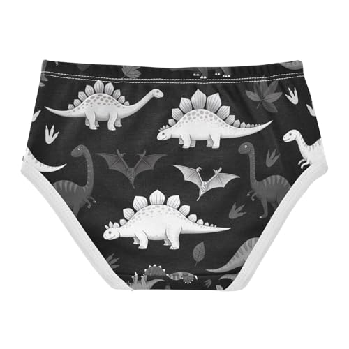 Cute Dinosaurs Black Girl Underwear, Toddler Girl Panties, Girls Cotton Underwear, 2–8 Years2