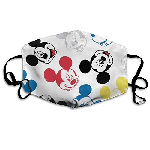 Preisvergleich Produktbild Männer Frauen Verstellbarer Mundschutz Mundschutz Gesichtsschutz Waschbarer wiederverwendbarer Mundschutz für Kinder Teenager Erwachsene Gesichtsdekorationen-Bunte Mickey Mouse