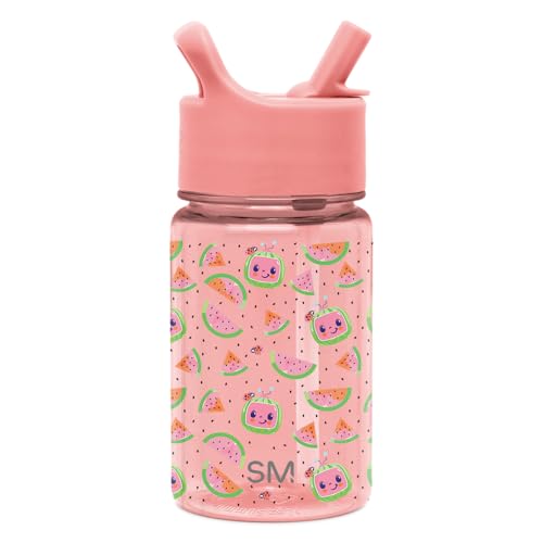 Image of Simple Modern CoComelon Kids Water Bottle Plastic BPA-Free Tritan Cup with Leak Proof Straw Lid | Reusable and Durable for Toddlers, Girls | Summit Collection | 12oz, CoComelon Pink Melon