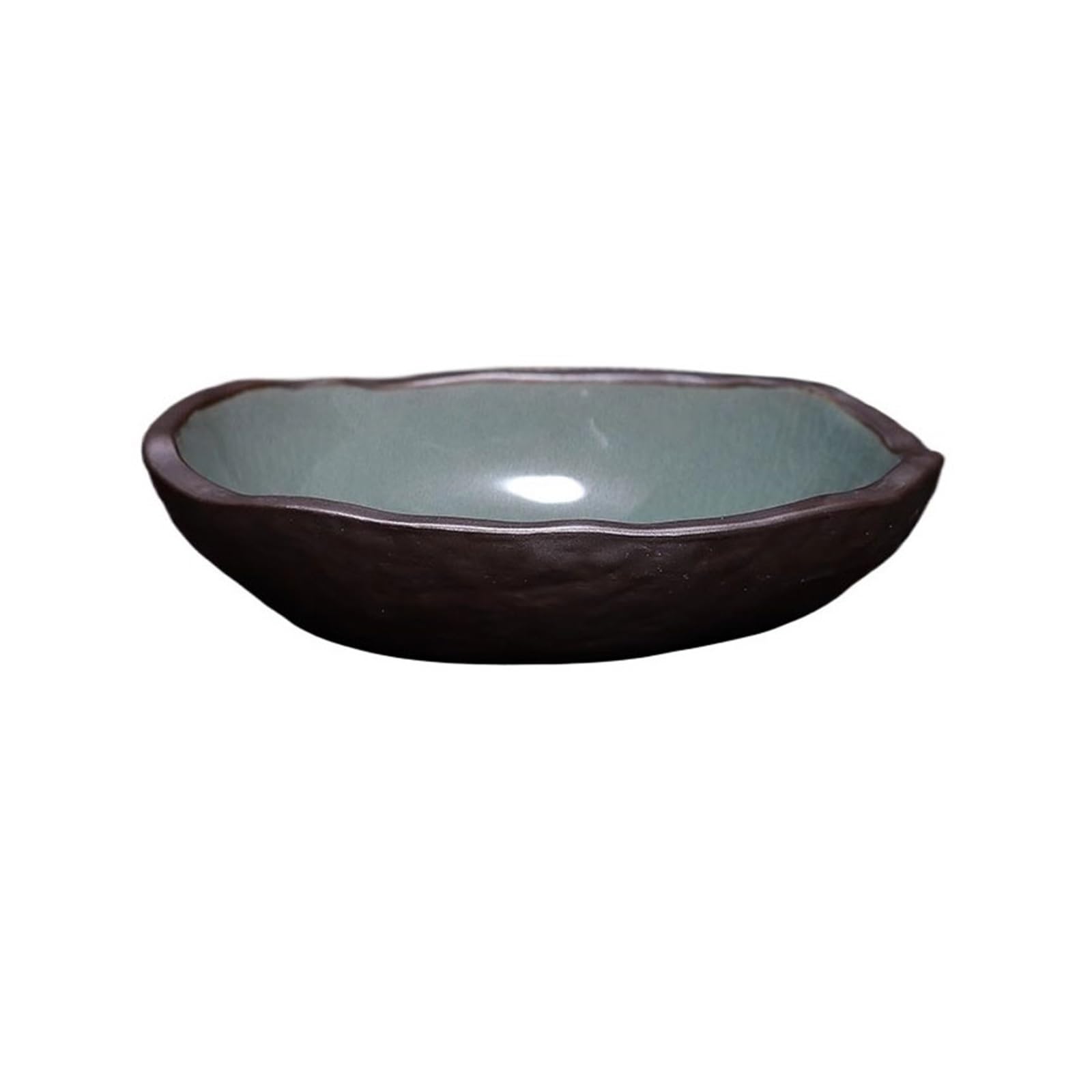 Prettiee plant dish saucer Chinese Style Retro Ceramic Drip Tray with Ice Crack Desktop Flower Arranging Saucer