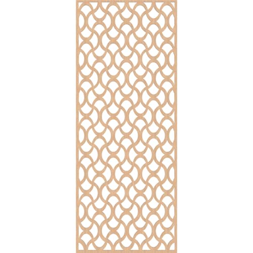 Image of 31 3 /8 inchW x 79 3 /8 inchH x 3 /8 inchT Resort Decorative Fretwork Wood Wall Panels, Hickory