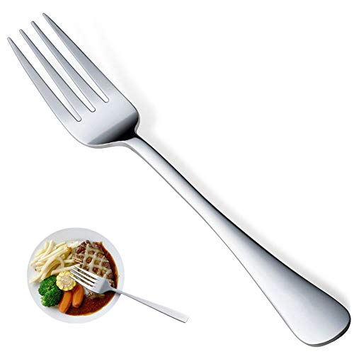 Buy 1 get 1 HAPPY KIT Dinner Forks 12 Pcs Premuim Stainless Steel 8‘' Heavy-Weight Durable Salad Appetizer Fork Flatware Fork Set (Silver)
