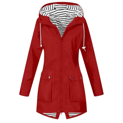 Veste de pluie femme respirante et coupe-vent légère zippée sport