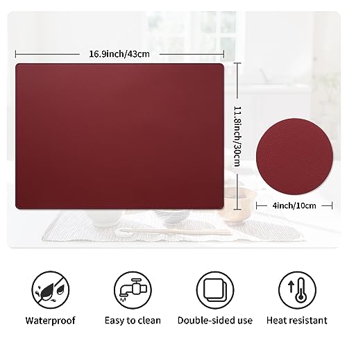 Tovagliette Americane Lavabili - Set 2 Pezzi Doppia Faccia Grigio Rosa - Foto 4