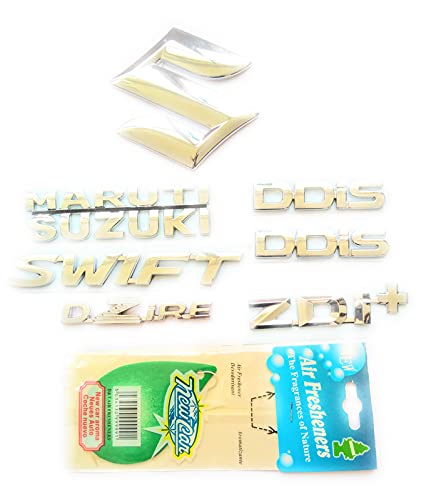 KarGide Car Monogram Symbol Wrap Decal Sticker Emblem Badge Logo Rear Kit 29 with Perfume Compatible with M-ARUTI S-WIFT D-ZIRE 2008-2017