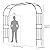 OnlyGarden Garden Arch Trellis, Trellis Arch for Climbing Plants Outdoor, 8.2 x 7.9FT Metal Full Garden Arbor, Garden Trellises for Patio Lawn Backyard, Large Archway Decoration Black 98.4" x 94.5in