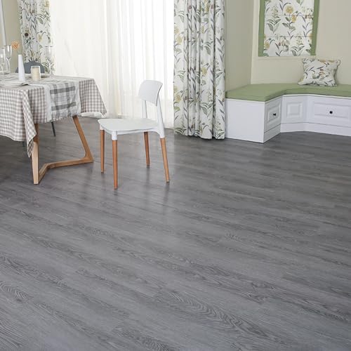 INMOZATA Revestimiento de suelo de PVC autoadhesivo, 36 baldosas/91,5 x 15,2 cm, 5,01 m², suelo de vinilo autoadhesivo, grosor 2 mm, impermeable, para cocina, baño, casa, baldosa, roble gris