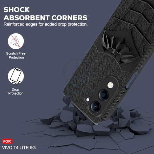Image of AESTMO Back Cover for Vivo T4 Lite 5G / iQOO Z10 Lite 5G / Y04 4G / Y19 5G | Stylish | Soft Silicone | Shockproof | Camera Lens Protection Back Cover (Black)