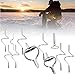 PerGar Fly Rod Guide Set, Fly Fishing Guide Angling Repair Tool, Stainless Steel Strong Double Buckle Ring, Comes with Convenient Abs Storage Box Fly Fishing Guide