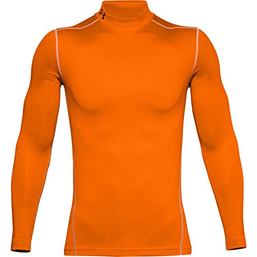Under Armour ColdGear Armour Mock, Maglia Uomo, Arancio (Vibe Orange/Black (850), XS