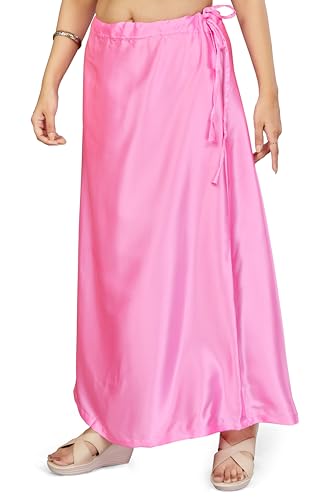 Image of Madhu Fashion Women's Satin Saree Petticoat Saree Underskirt