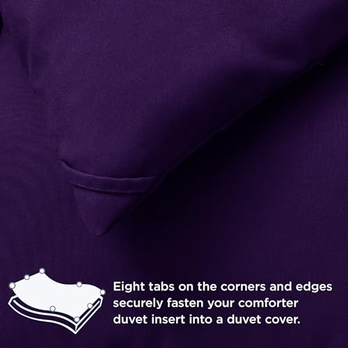 Image of Bedsure Comforter Duvet Insert - Quilted Comforters Twin XL Size, All Season Duvet, GentleSoft Down Alternative Bedding Blanket, with 8 Tabs, Gifts for Women /Men, Purple, Twin XL 92 x 68 Inches