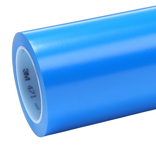 Image of 3M Vinyl Tape 471, 48 in x 36 yd, Blue, 1 Roll Untrimmed, Blue Floor Tape, Paint Alternative for Floor Marking, Social Distancing, Color Coding, Safety Marking