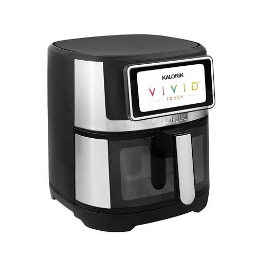 Kalorik Air Fryer VIVID TOUCH Series 5 Quart Capacity with High-Resolution Touchscreen 202 Cooking...
