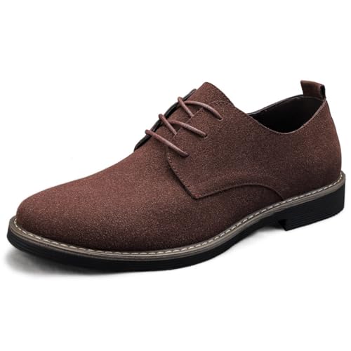 Men's Premium Suede Oxfords - Lace - Up, Low - Top, British Business Style, Formal for All Occasions