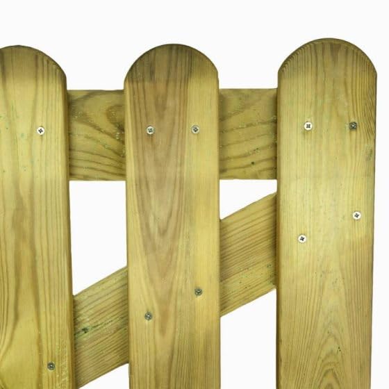 Puerta para valla Clásica de madera de pino/madera tratada/Puerta jardín/Para Exteriores/Cercados de madera (100 x 100 cm)