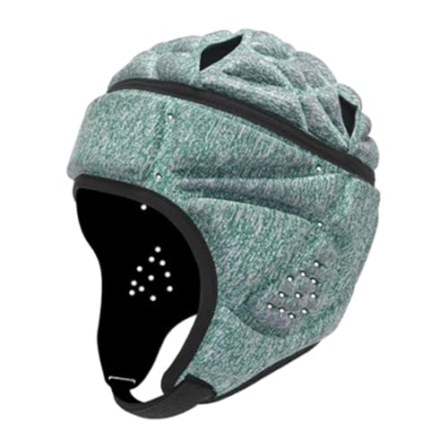 rockible Casco de Rugby para Adultos, Casco de Rugby con Bandera, Casco de Fútbol, Cascos de Rugby para Entrenamiento, Verde Oscuro
