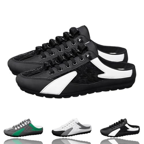 2025 New Mens Backless Slip on Shoes, Men's Lightweight Breathable Backless Sneakers, Mens Slip On Shoes for Spring Summer