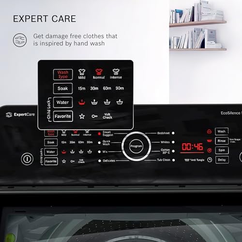 Image of Bosch 7 kg 5 Star Fully-Automatic Top Loading Washing Machine (WOE701W0I, ‎White, Expert Care)